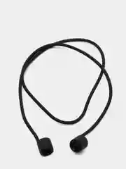 Krutoff / Силиконовый шнурок для AirPods (Эйр Подс), черный