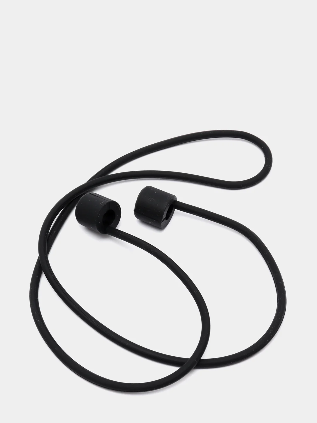 Krutoff / Силиконовый шнурок для AirPods (Эйр Подс), черный