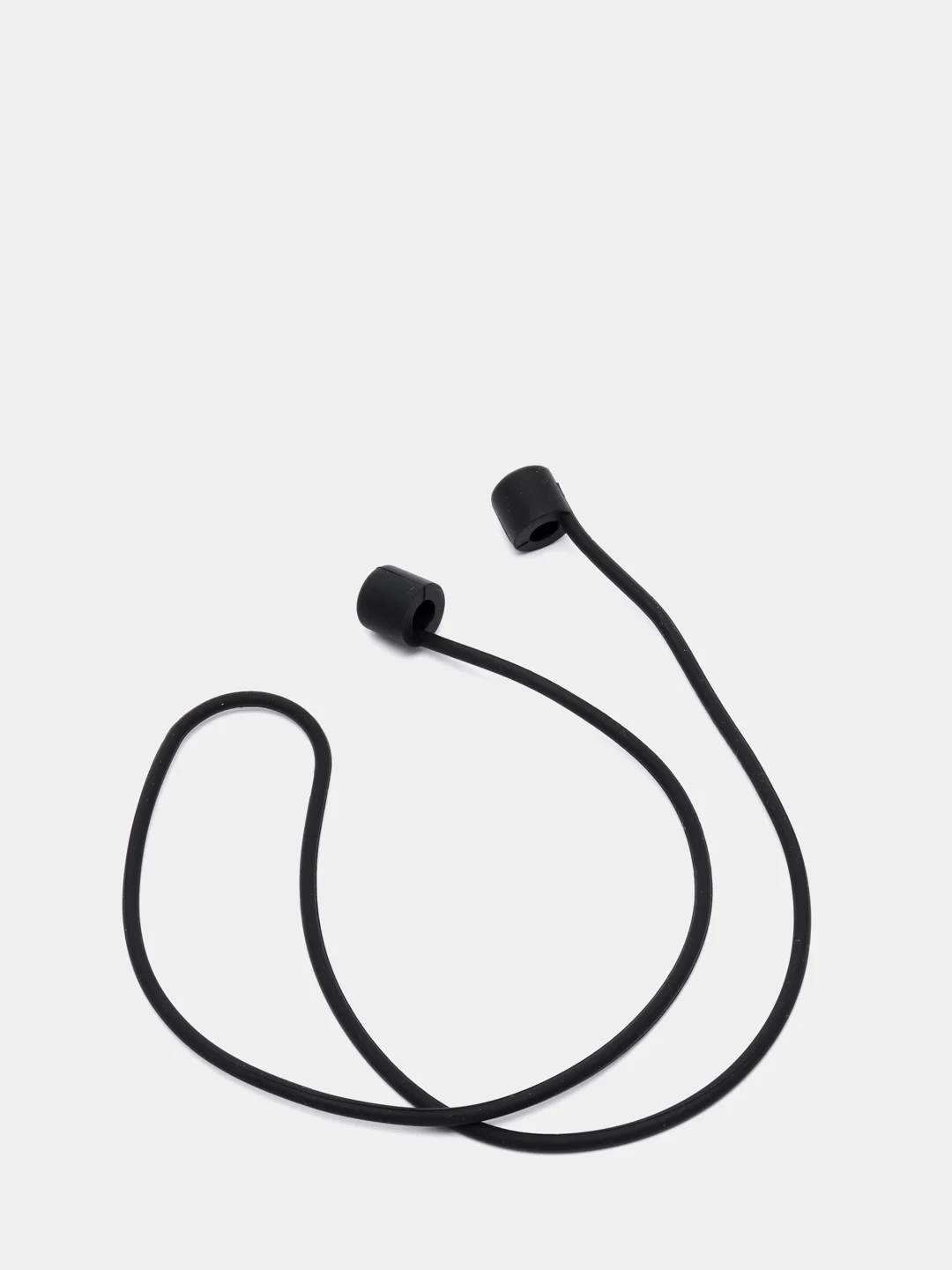 Krutoff / Силиконовый шнурок для AirPods (Эйр Подс), черный