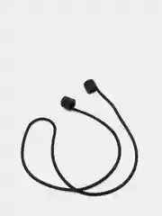 Krutoff / Силиконовый шнурок для AirPods (Эйр Подс), черный