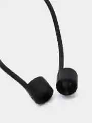 Krutoff / Силиконовый шнурок для AirPods (Эйр Подс), черный