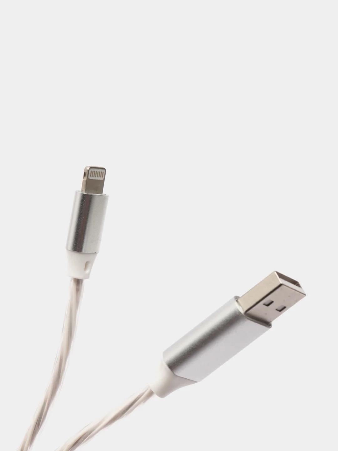 Светящийся USB-зарядник с micro-USB, Type-C, Lightning
