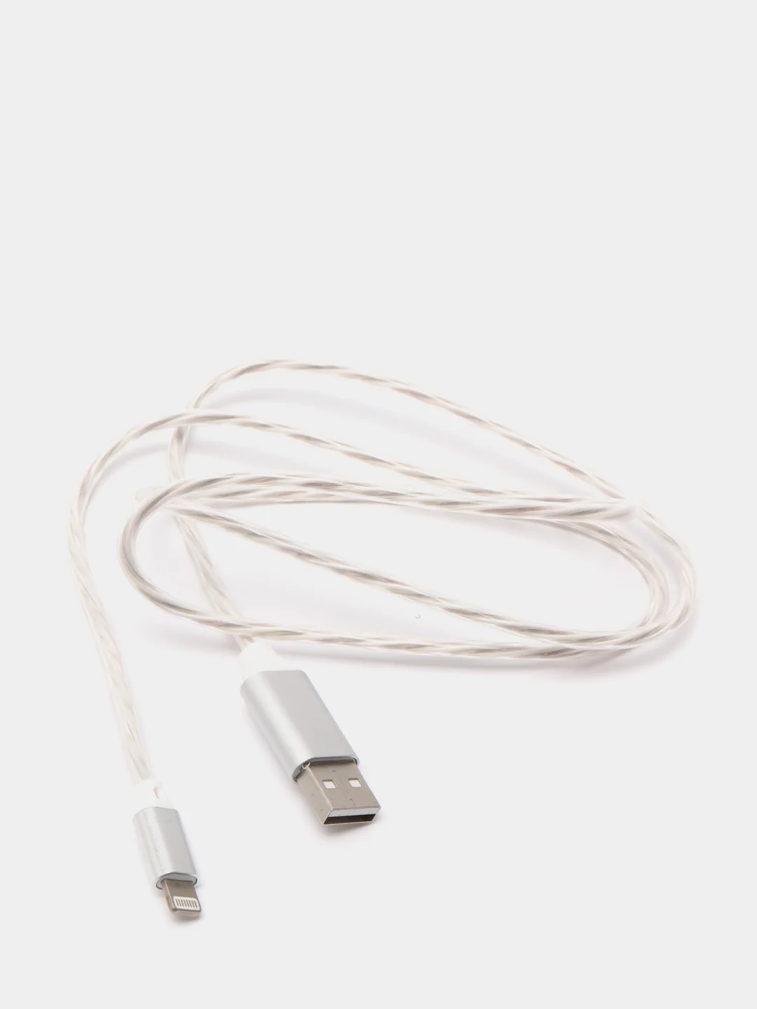 Светящийся USB-зарядник с micro-USB, Type-C, Lightning