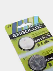 Батарейки ERGOLUX "LITHIUM", тип CR2016, 3 V, 5 штук