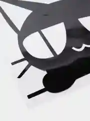 Черный наклейка на авто "Кот"