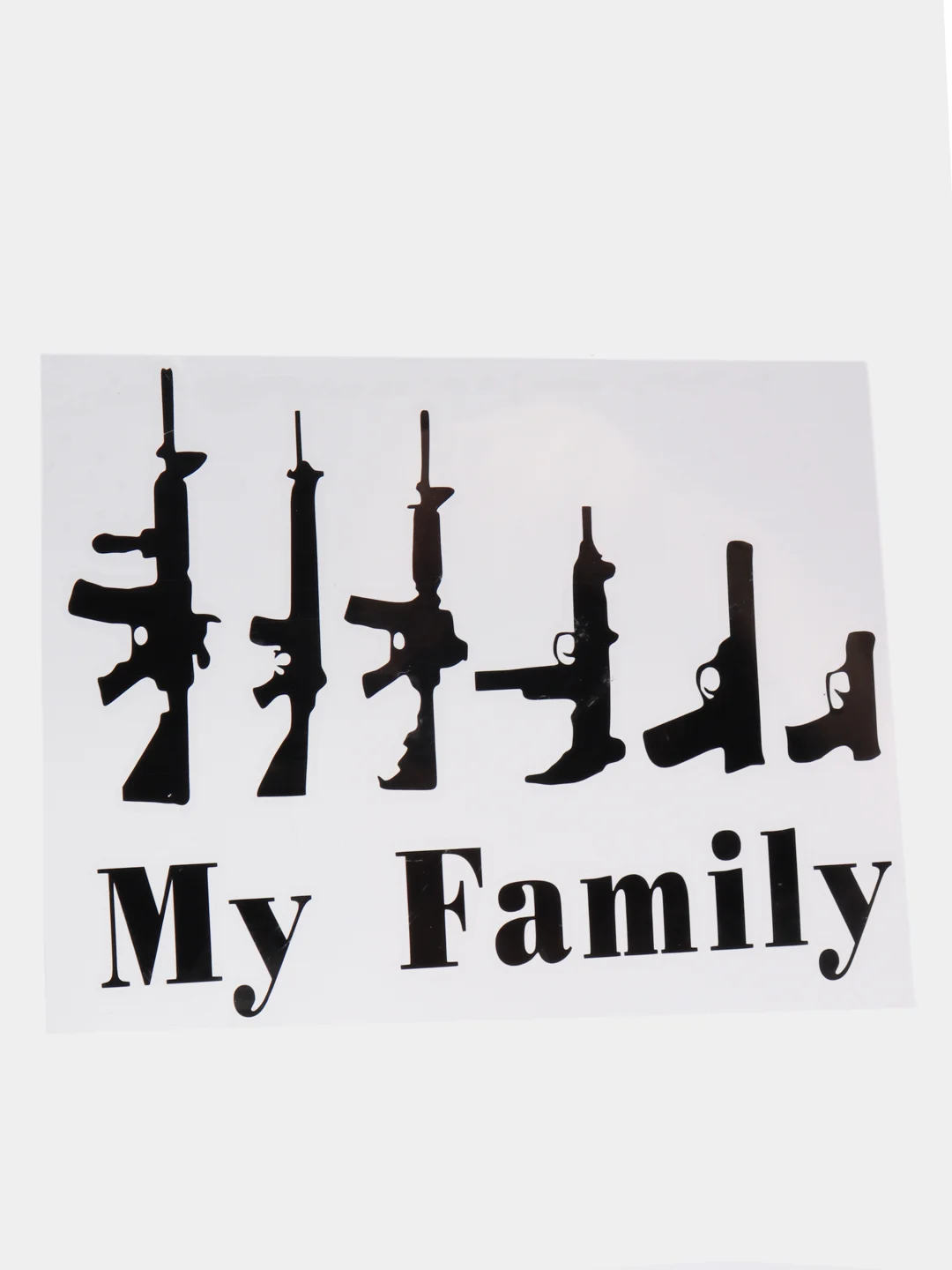 Черный наклейка на авто "My Family"