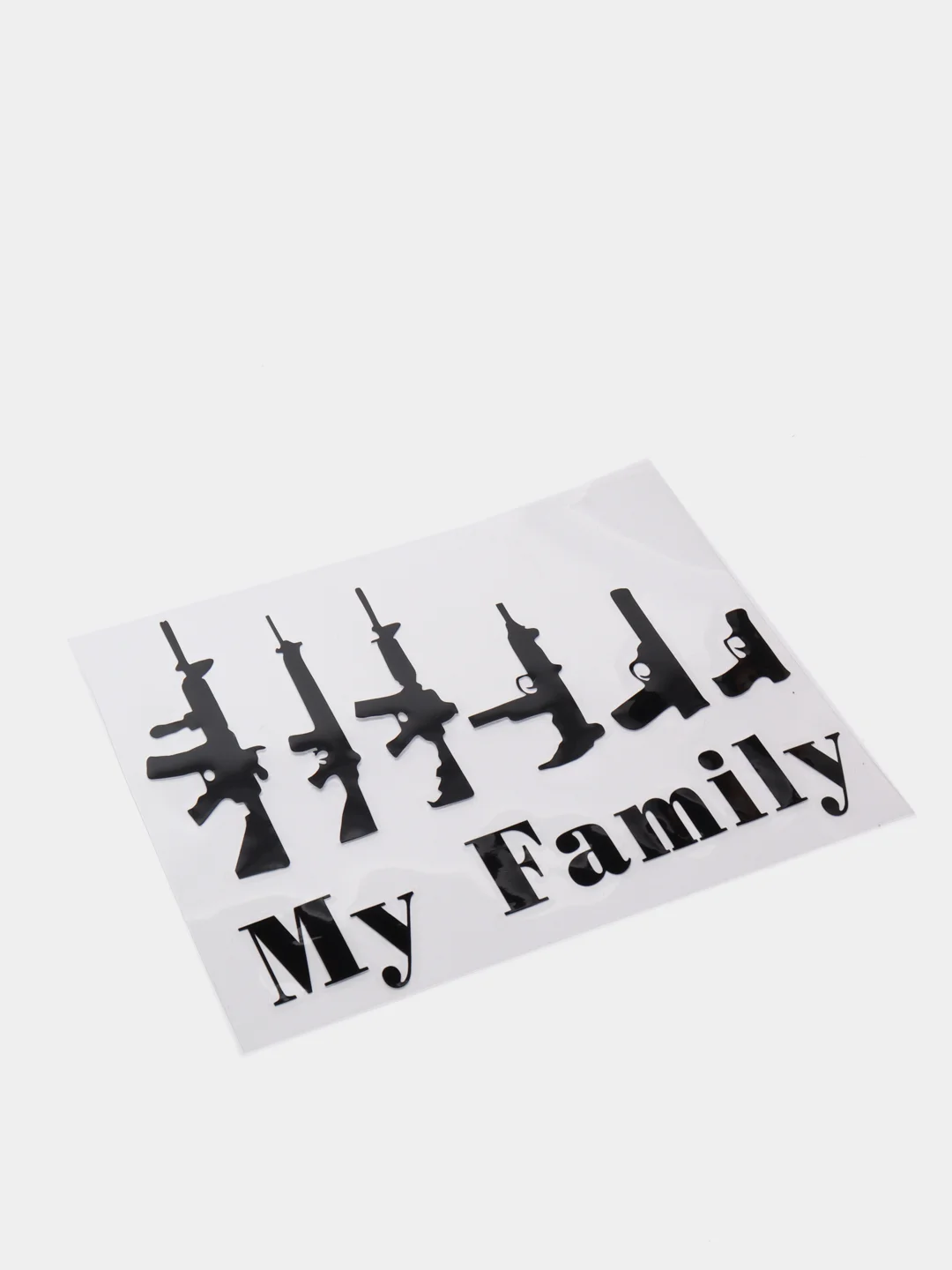 Черный наклейка на авто "My Family"