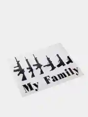 Черный наклейка на авто "My Family"