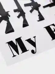 Черный наклейка на авто "My Family"