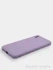 Лавандовый чехол силиконовый с защитой камеры для Xiaomi Redmi 9A с бархатной подкладкой