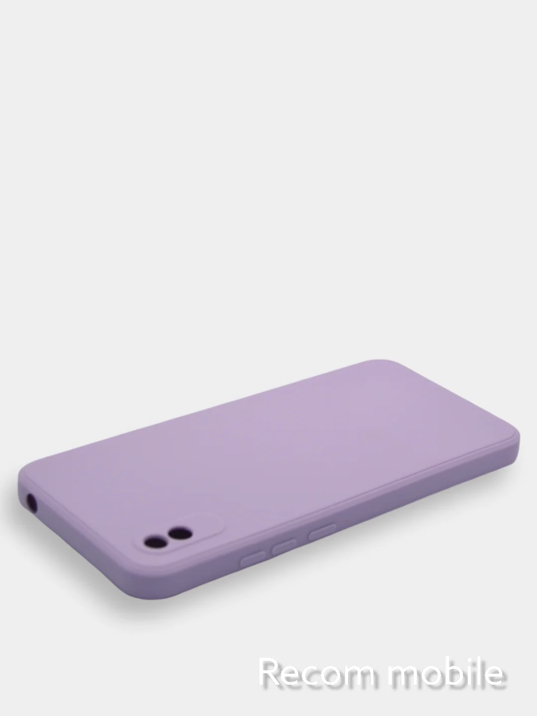 Лавандовый чехол силиконовый с защитой камеры для Xiaomi Redmi 9A с бархатной подкладкой
