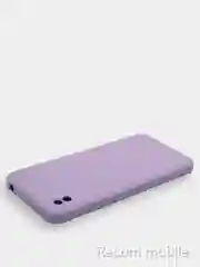 Лавандовый чехол силиконовый с защитой камеры для Xiaomi Redmi 9A с бархатной подкладкой