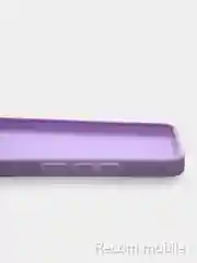 Лавандовый чехол силиконовый с защитой камеры для Xiaomi Redmi 9A с бархатной подкладкой