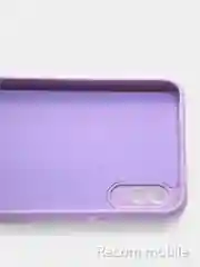 Лавандовый чехол силиконовый с защитой камеры для Xiaomi Redmi 9A с бархатной подкладкой