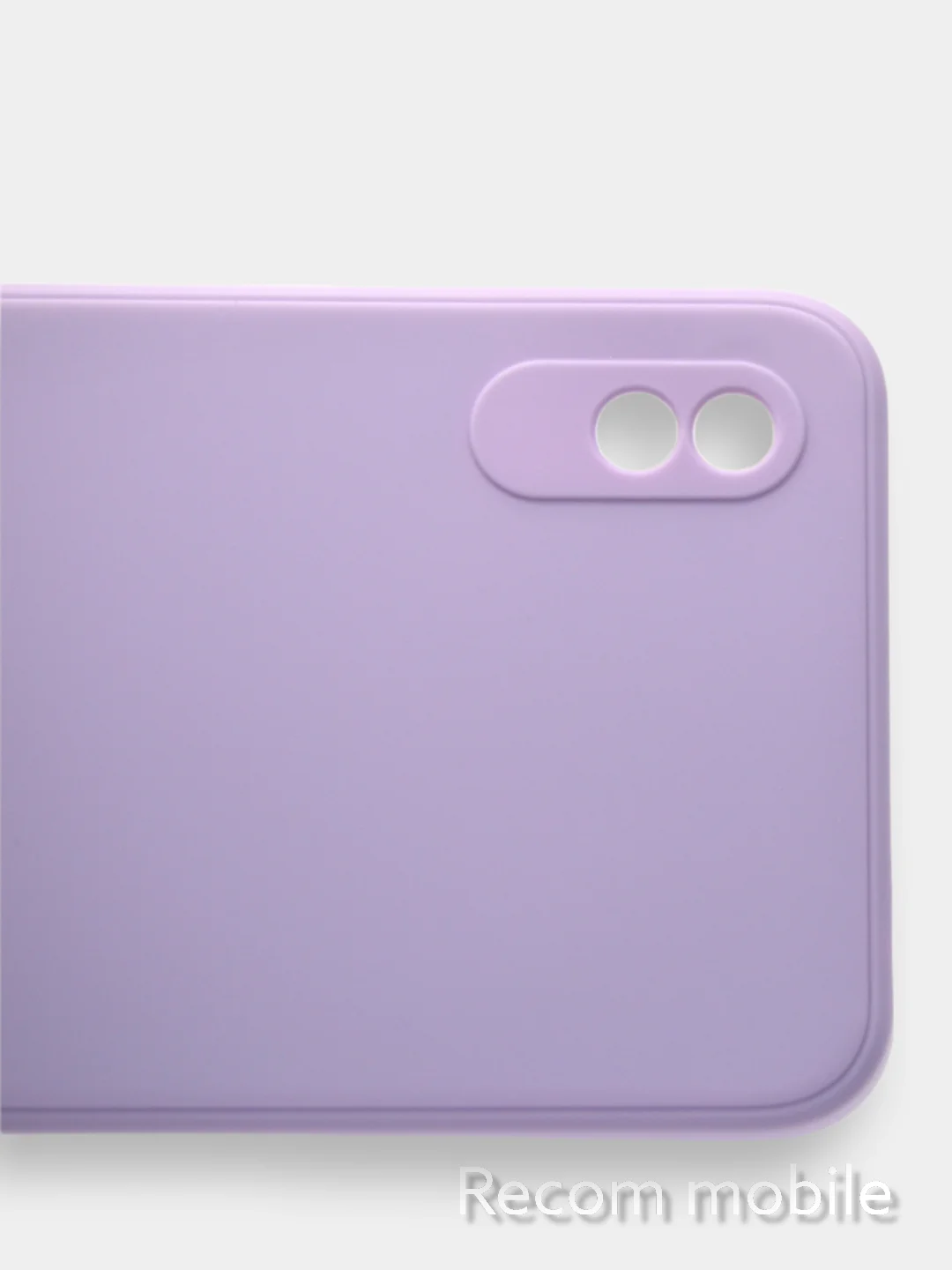 Лавандовый чехол силиконовый с защитой камеры для Xiaomi Redmi 9A с бархатной подкладкой