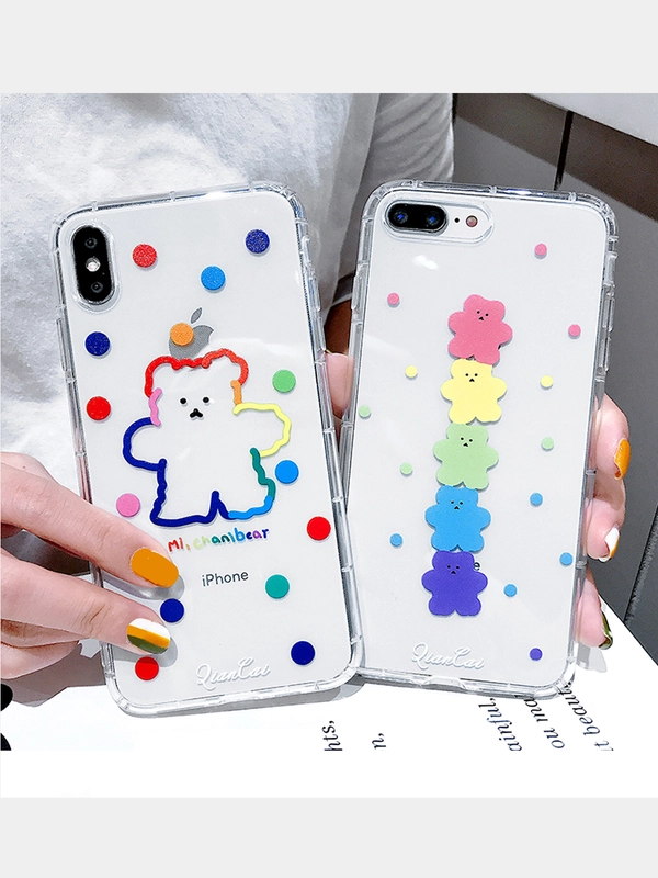 Чехол "Радужные мишки" для iPhone 11, 12/12Pro, 7/8