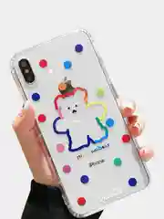 Лайм чехол "Радужные мишки" для iPhone 11, 12/12Pro, 7/8