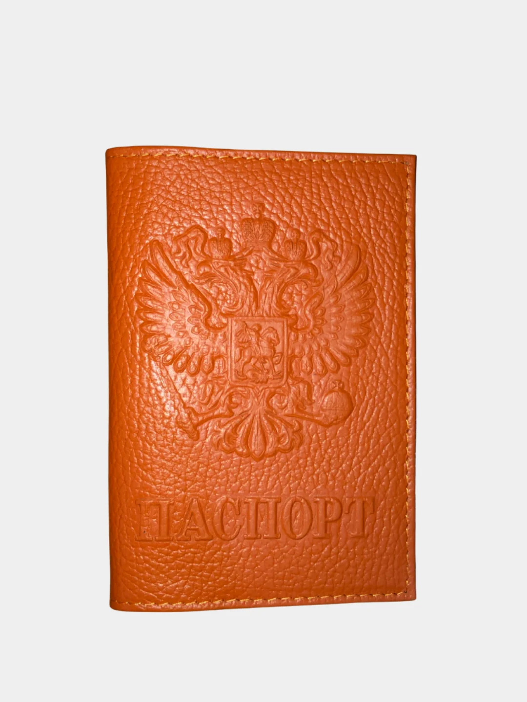Рыжий обложка на паспорт "Герб России", натуральная кожа