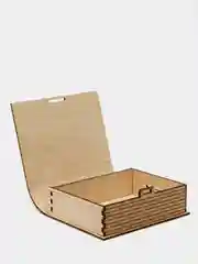 Копилка книжка из дерева, шкатулка с деревянным замком