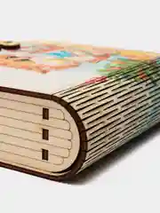 Копилка-книжка из дерева "Праздник" с деревянным замком
