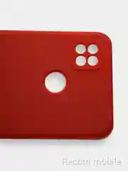 Красный чехол Xiaomi Redmi 9C, Redmi 9C NFC, Redmi 10A с бархатной подкладкой и защитой камеры