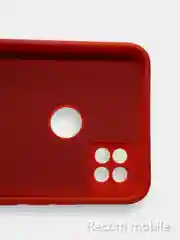 Красный чехол Xiaomi Redmi 9C, Redmi 9C NFC, Redmi 10A с бархатной подкладкой и защитой камеры