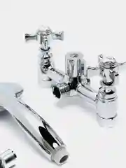 Серебряный смеситель для ванны Frap f2225 из латуни с лейкой c поворотным изливом