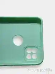 Бирюзовый чехол Xiaomi Redmi 9C, Redmi 9C NFC, Redmi 10A с бархатной подкладкой и защитой камеры