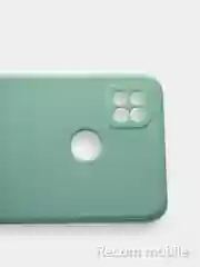 Бирюзовый чехол Xiaomi Redmi 9C, Redmi 9C NFC, Redmi 10A с бархатной подкладкой и защитой камеры