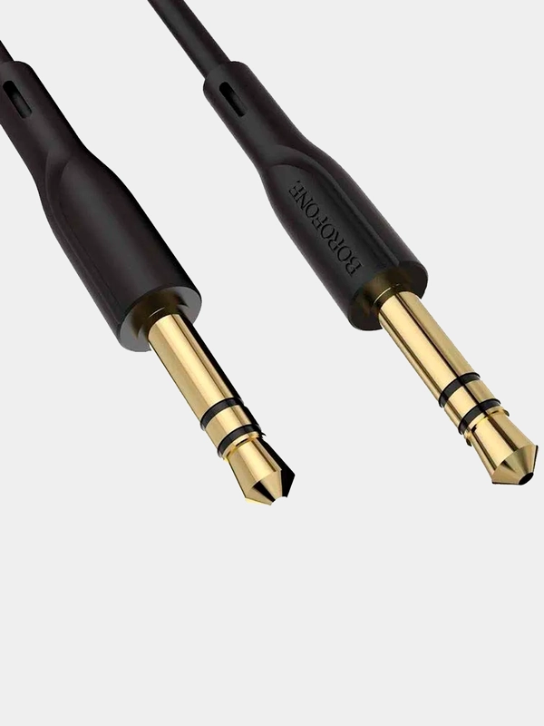 Кабель Borofone BL1 Audiolink AUX 3.5 mm, черный, 1 м