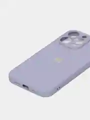 Лавандовый чехол силиконовый со стеклянной панелью для iPhone 13 Pro