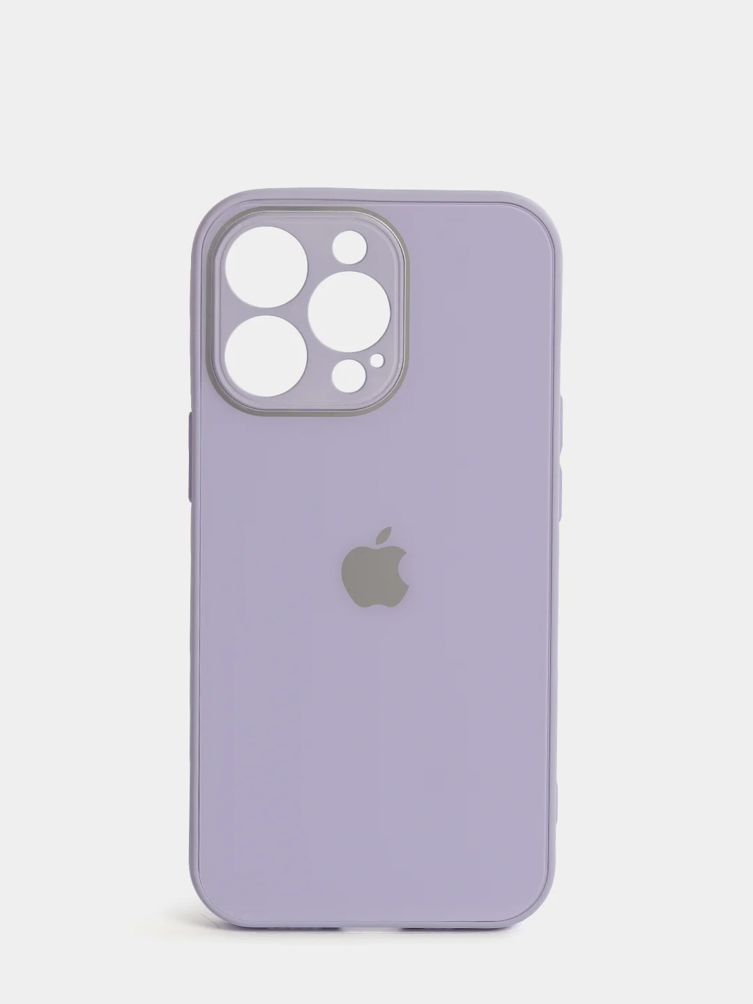 Лавандовый чехол силиконовый со стеклянной панелью для iPhone 13 Pro