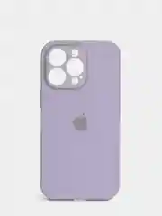 Лавандовый чехол силиконовый со стеклянной панелью для iPhone 13 Pro