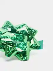 Лесной зеленый бант Звезда для оформления подарка, 4,5 см/5 см /6,35 см