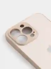 Карамельный чехол силиконовый со стеклянной панелью для iPhone 13 Pro