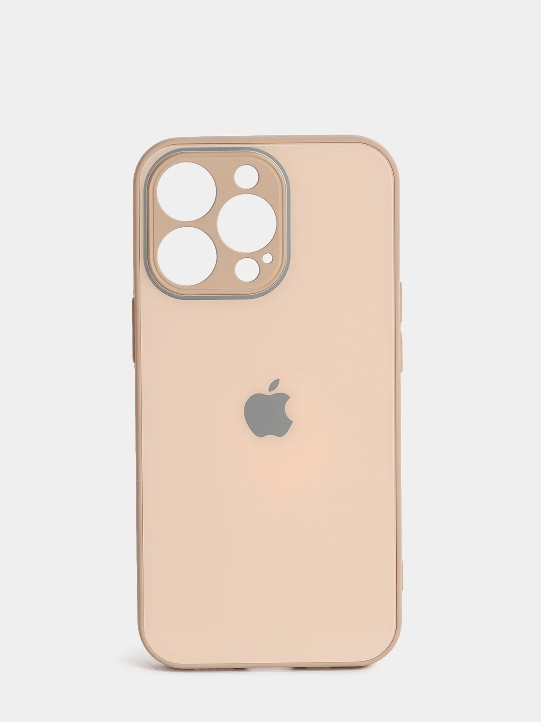 Карамельный чехол силиконовый со стеклянной панелью для iPhone 13 Pro