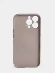 Бежевый меланж чехол силиконовый со стеклянной панелью для iPhone 13 Pro