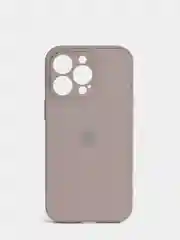 Бежевый меланж чехол силиконовый со стеклянной панелью для iPhone 13 Pro