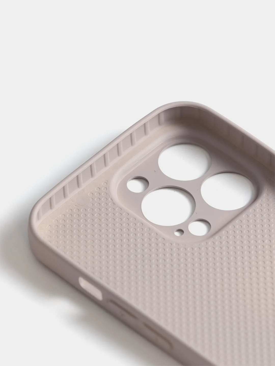 Бежевый меланж чехол силиконовый со стеклянной панелью для iPhone 13 Pro