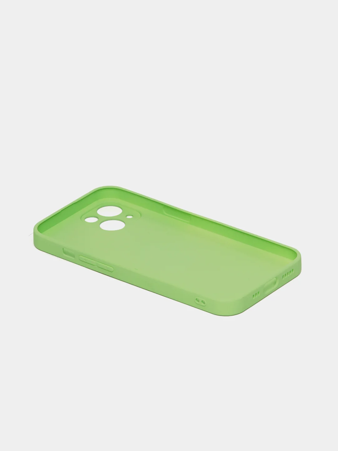 Лайм чехол силиконовый со стеклянной панелью для iPhone 13