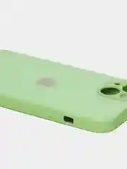 Лайм чехол силиконовый со стеклянной панелью для iPhone 13