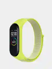 Лайм ремешок нейлоновый на липучке для Xiaomi Mi Band 3, Mi Band 4, Band 5, Band 6, Mi Band 7