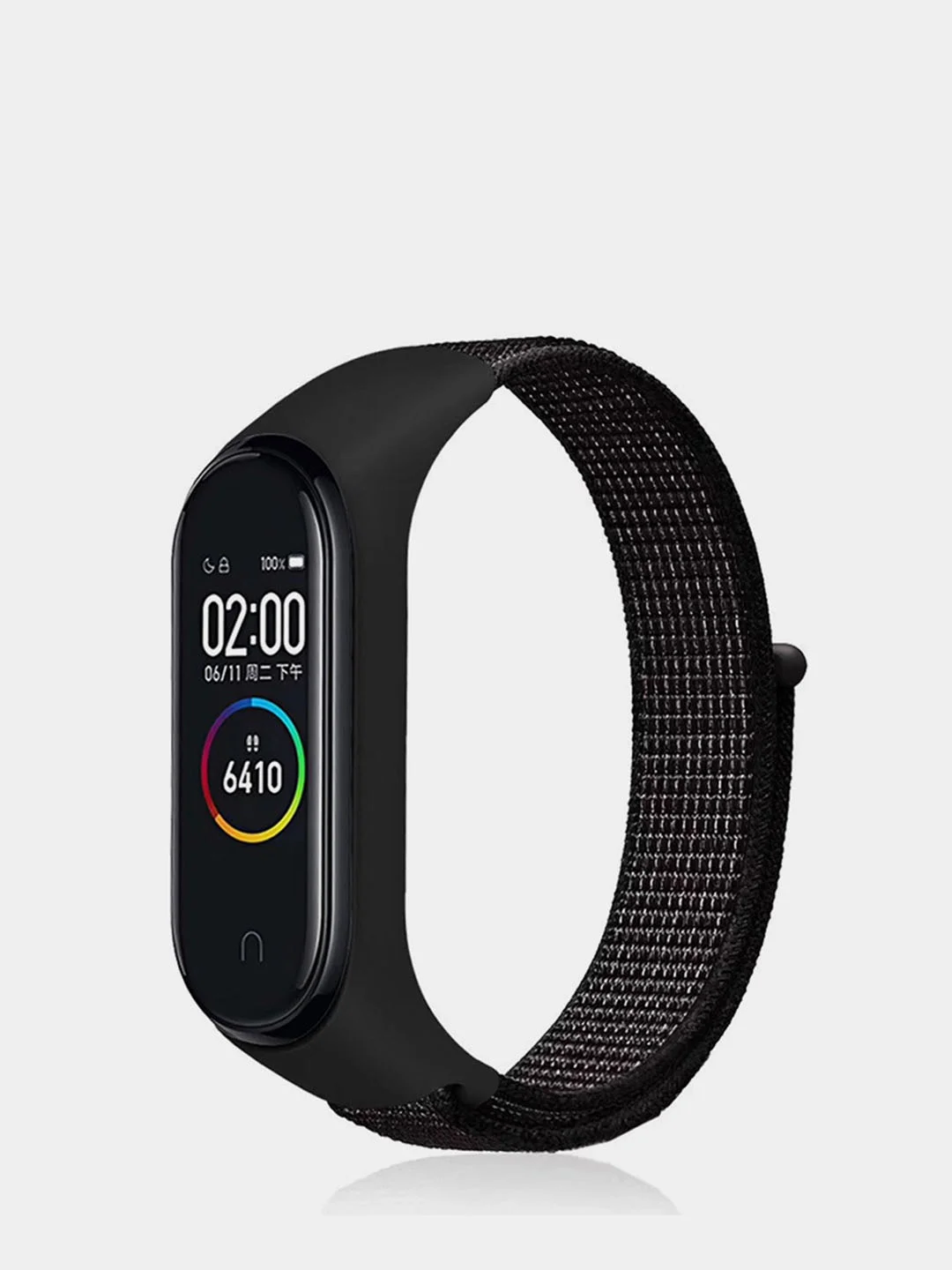 Шоколадный ремешок нейлоновый на липучке для Xiaomi Mi Band 3, Mi Band 4, Band 5, Band 6, Mi Band 7