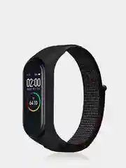 Шоколадный ремешок нейлоновый на липучке для Xiaomi Mi Band 3, Mi Band 4, Band 5, Band 6, Mi Band 7