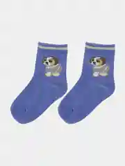 Синий носки детские с собачкой