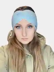 Ледяной повязка на голову женская / вязаная повязка/ чалма