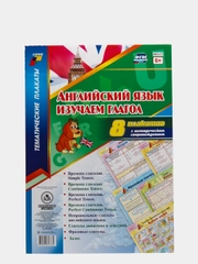 Комплект плакатов " Английский язык. Изучаем глагол". 8 плакатов