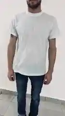 Белый футболка Мужская 100% COTON
