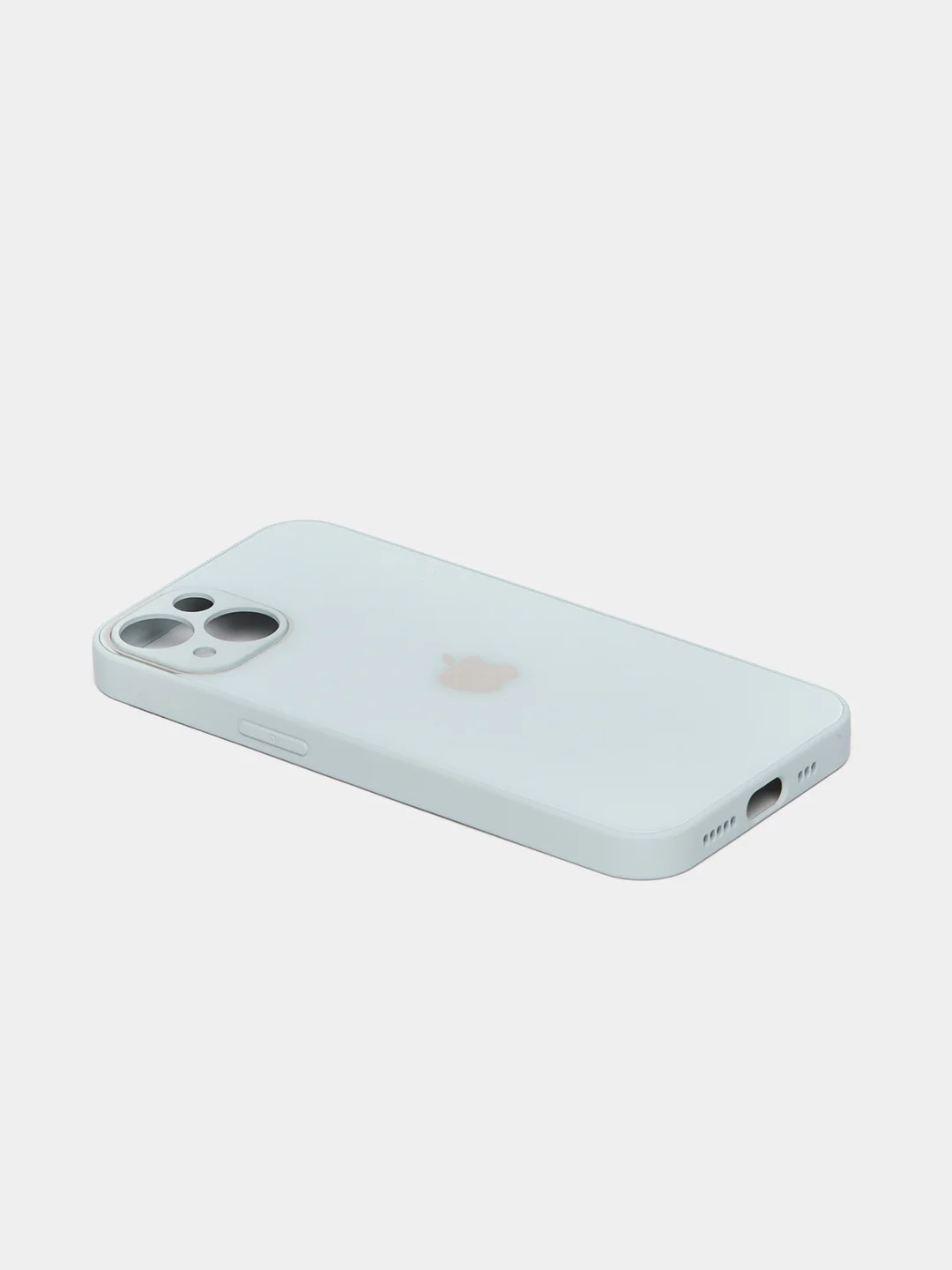 Лайм чехол силиконовый со стеклянной панелью для iPhone 13