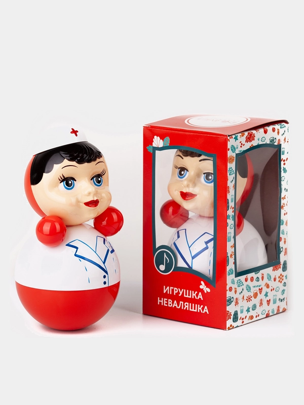 Неваляшка Котовские неваляшки "Медсестра" (звук), 22 см 6С-018